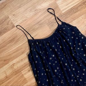 GAP Crepey Metallic Gold Starburst-Printed Cami